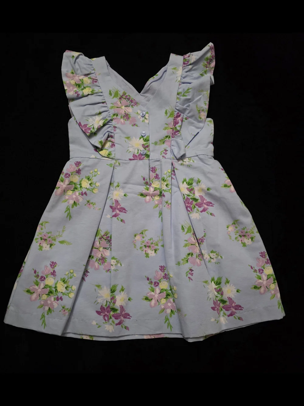 Janie and Jack Periwinkle Floral Ruffle Strap Dress
